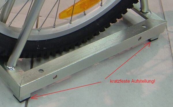 Fahrradständer in altsilber, oder altkupfer pulverbeschichtet